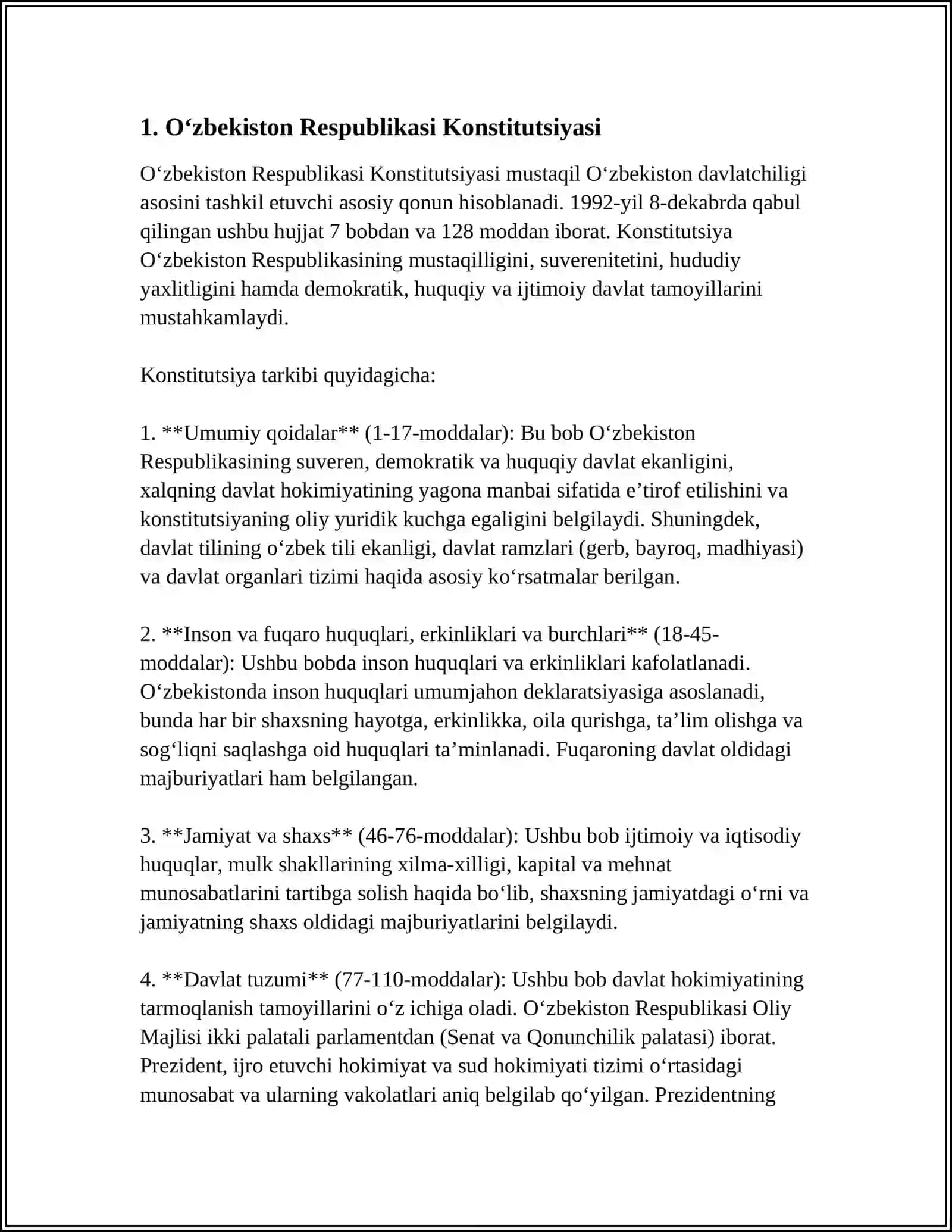 O‘ZBEKISTON RESPUBLIKASI 3
