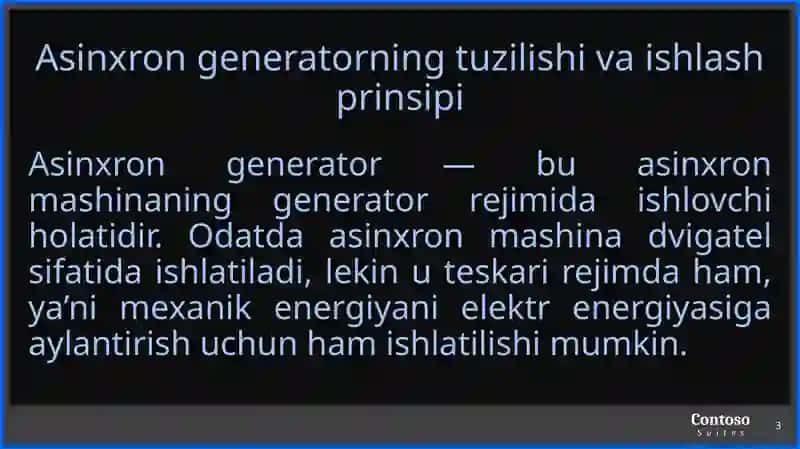 Asenxron generatorlar 3