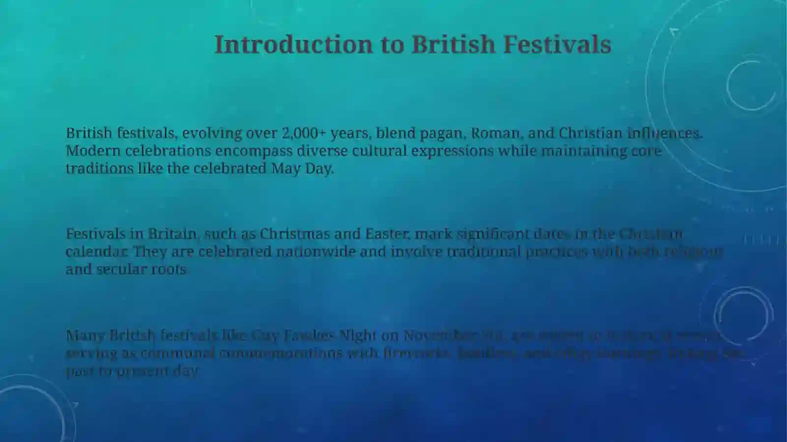 Traditions and customs in British festivals 3