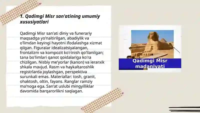 QADIMGI MISR SAN’ATI 3