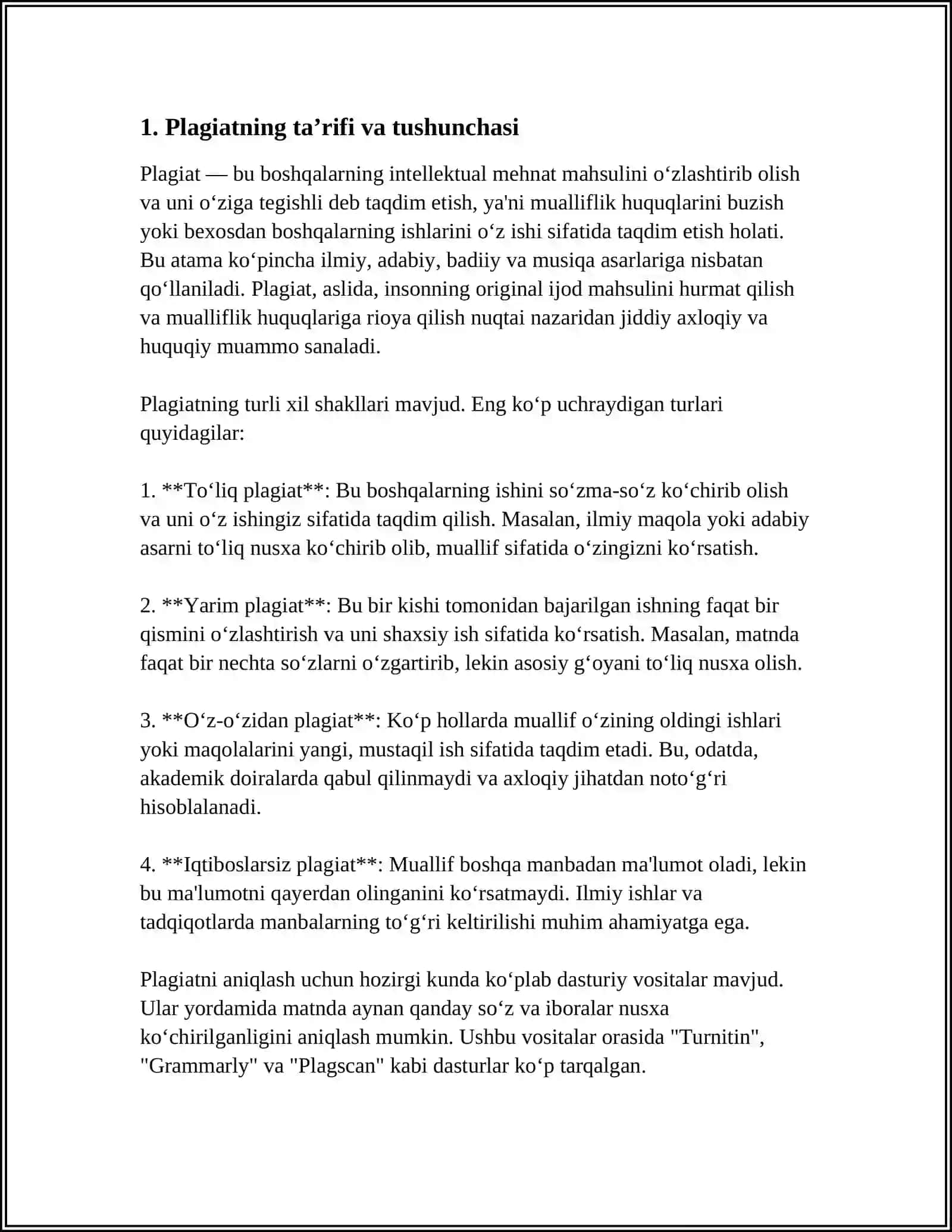 PLAGIAT VA UNING SALBIY OQIBATLARI 3