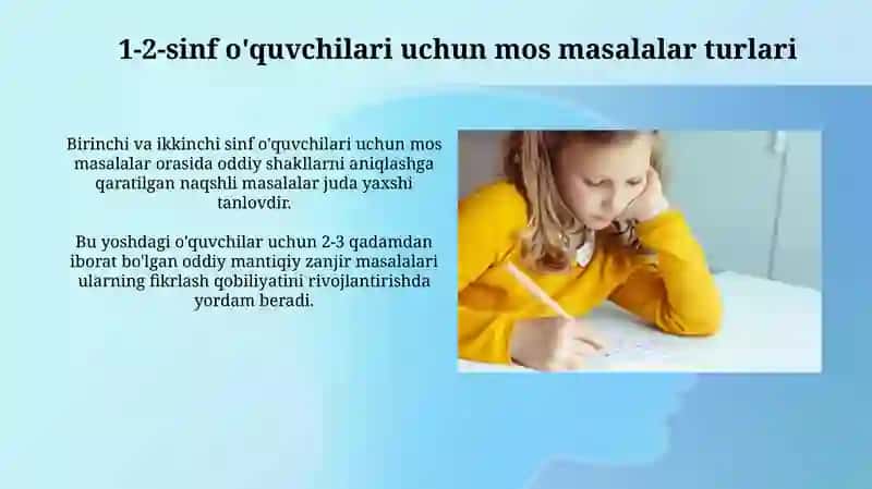 Mantiqiy masalalar 1-2-sinflarkesimida 3