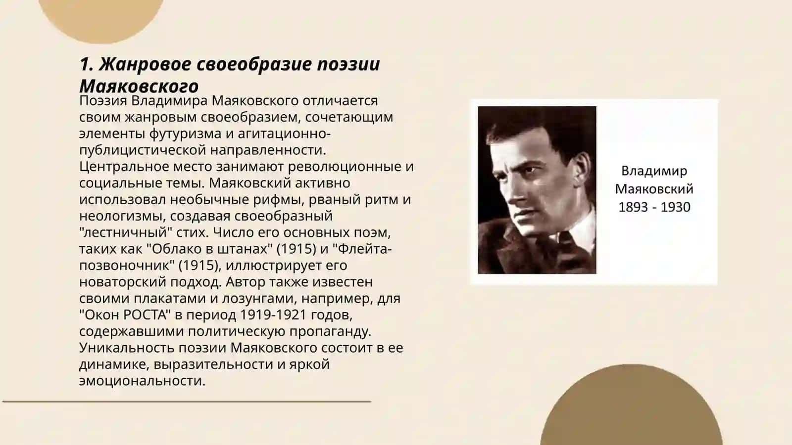 Своеобразие и поэзия И И Маяковского 3