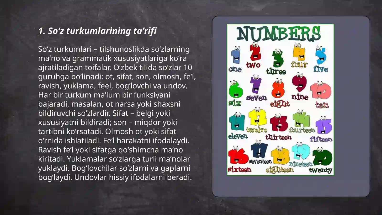 Son soʻz turkumi 3