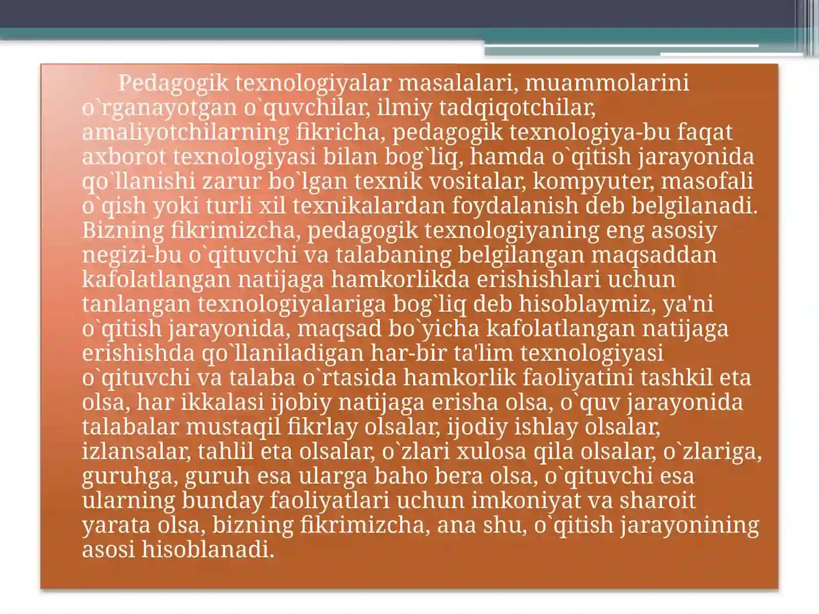 Ta'lim samaradorligini oshirish usullari 3