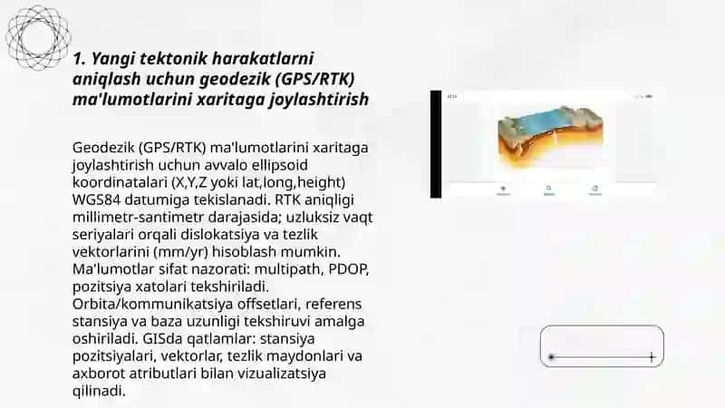 Yangi tektonik harakatlar xaritalari bilan ishlash 3