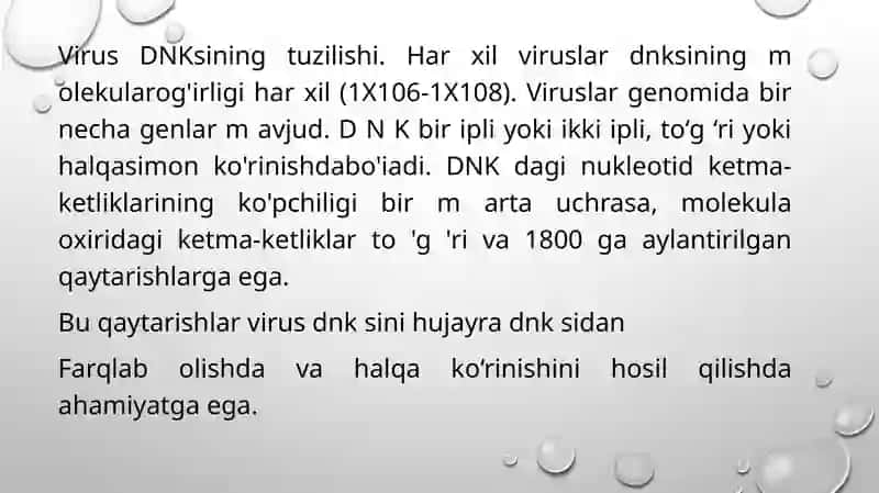 Virus DNK si va RNK si sintezi lokalizatsiyasi 3