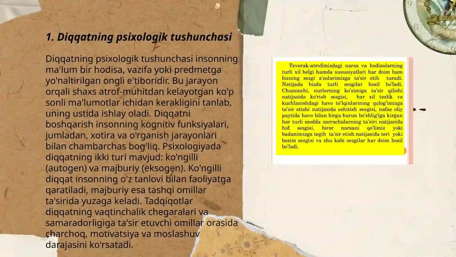 Diqqat va sezgi 3