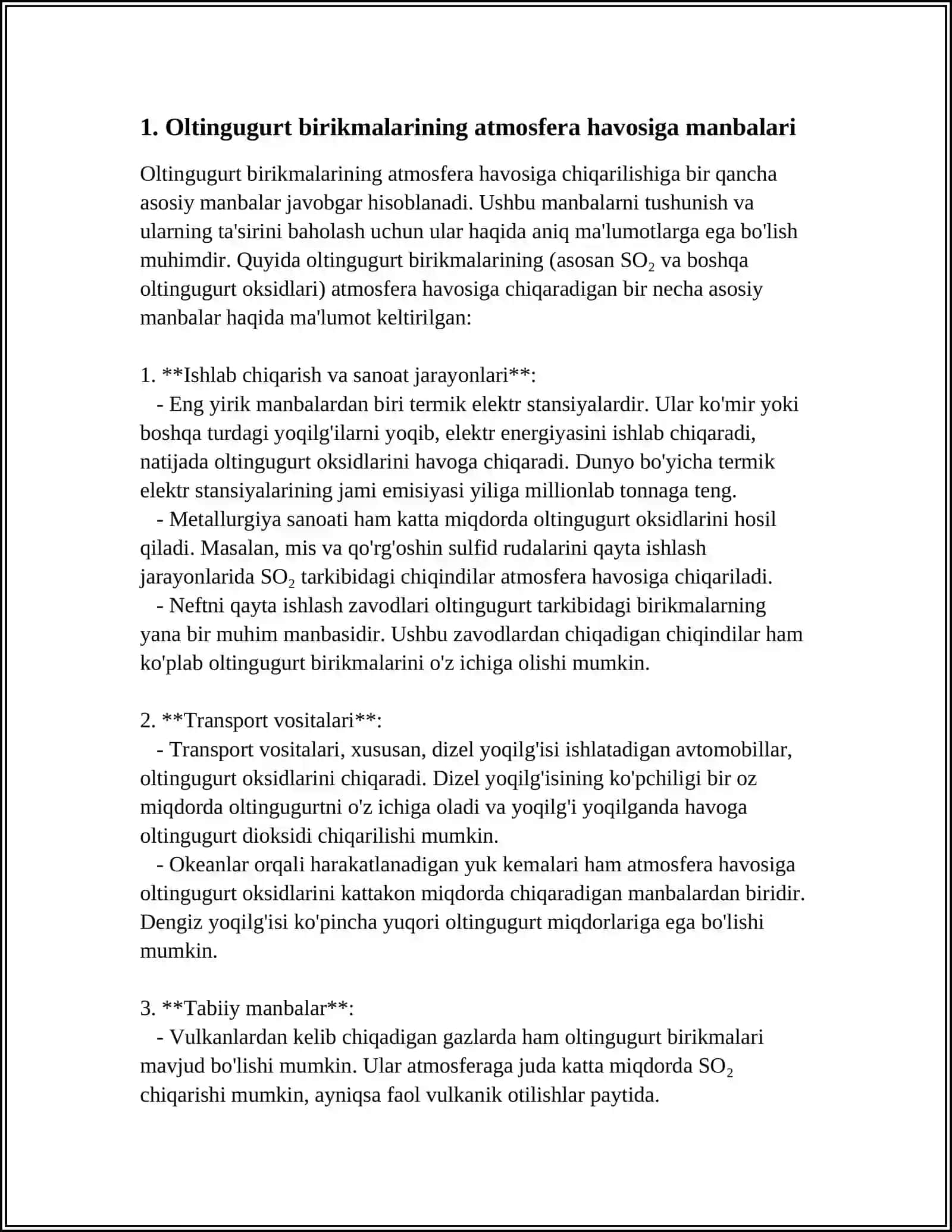 ATMOSFERA HAVOSINI OLTINGUGURT BIRIKMALARIDAN TOZALASH 3