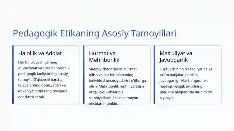 Pedagogik Etika va Deontologiya: O'qituvchining Axloqiy Yo'li 3