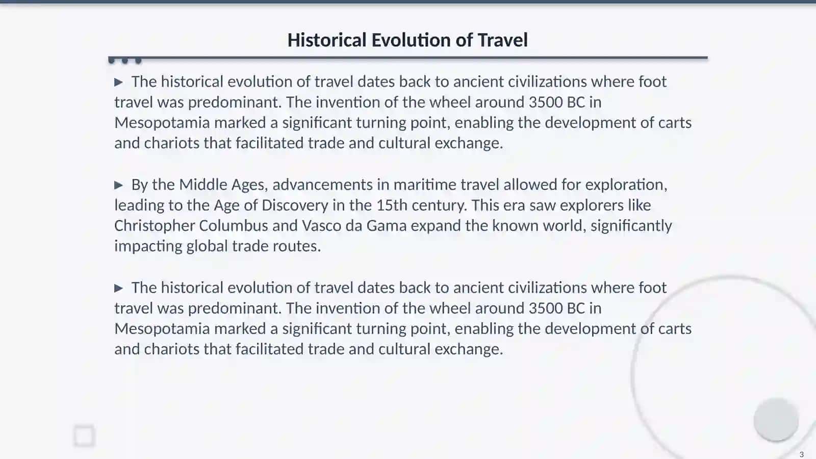 Travel and transport 3