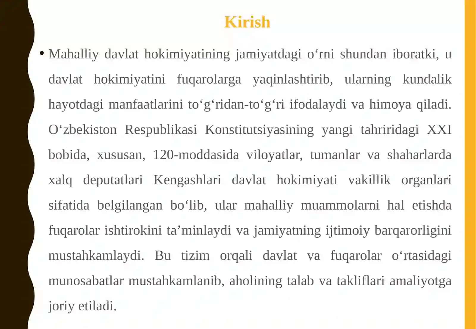 Mahalliy davlat hokimiyati asoslari. 3