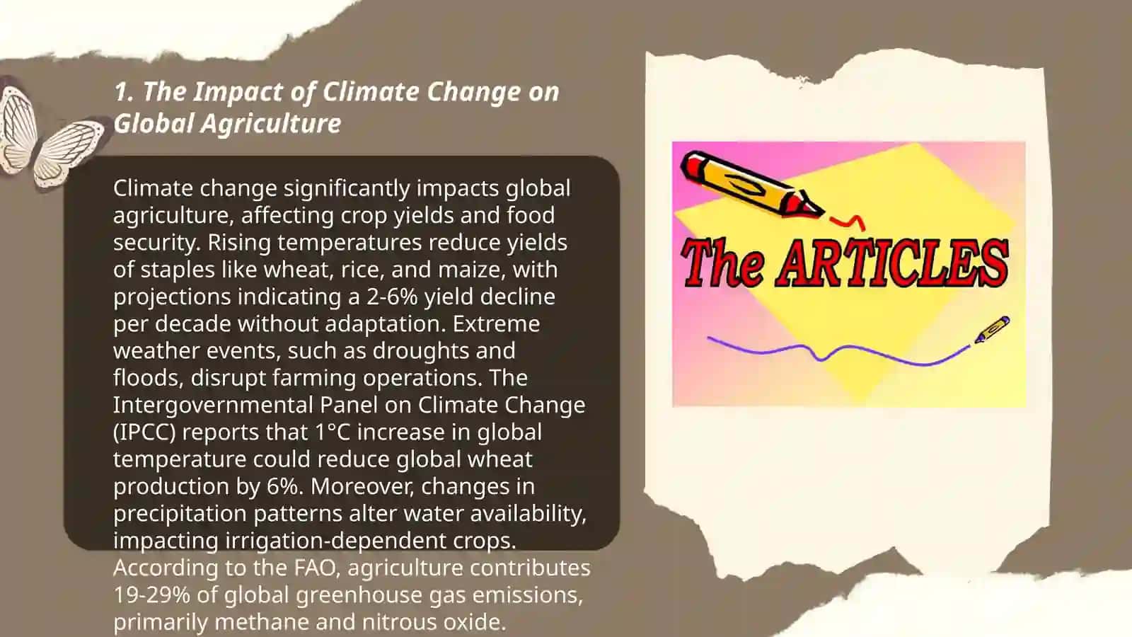 Impact of Climate Change on Global Agriculture 3