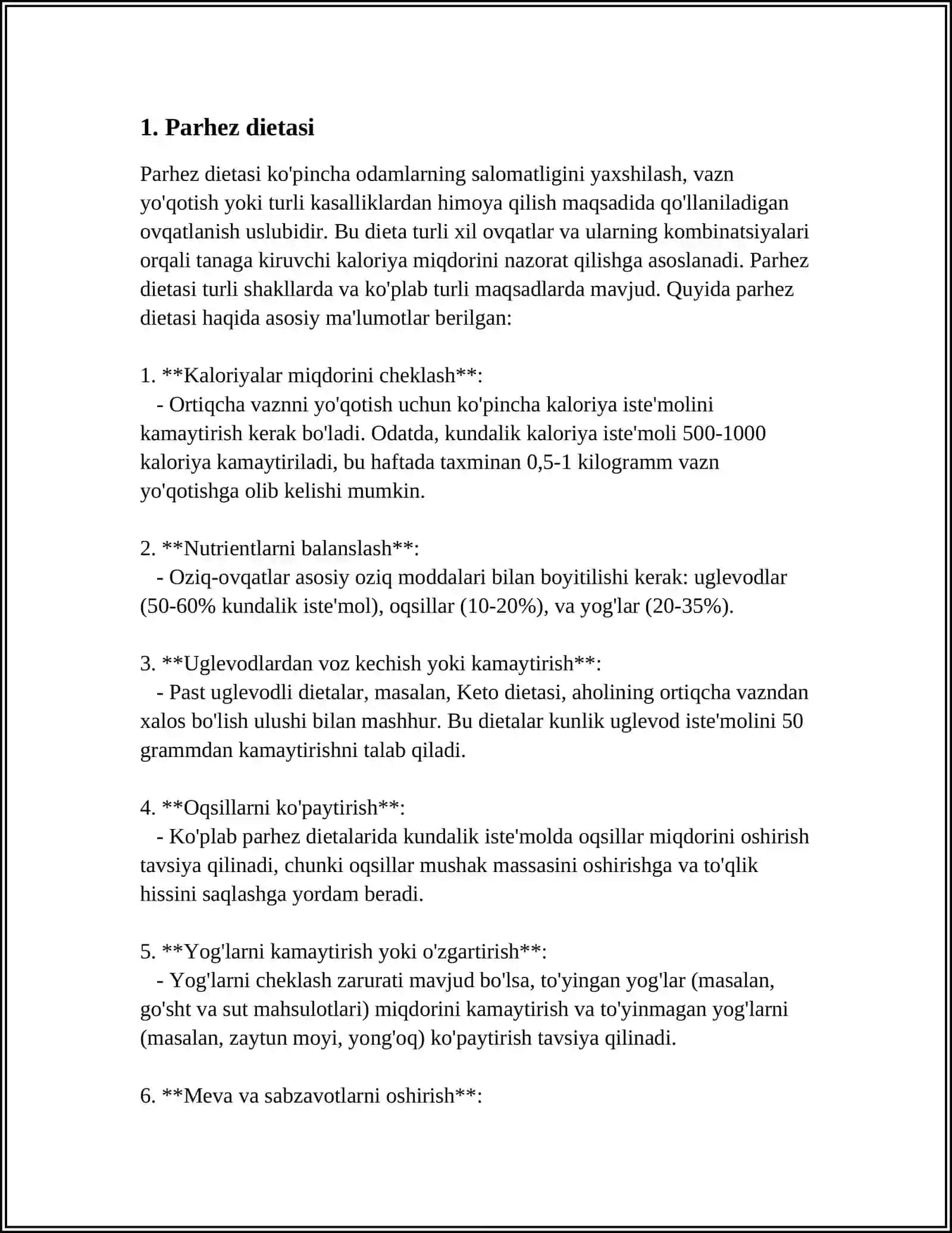MUSTAQIL ISH Mavzu: PARHEZ STOLLARI 3