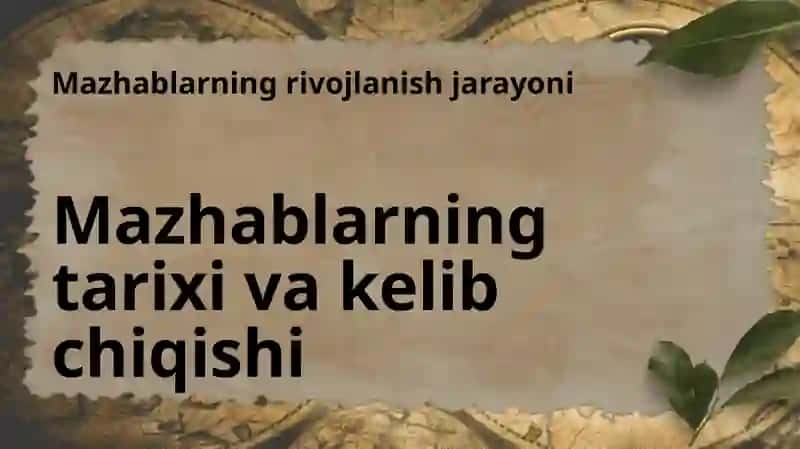Mazhablar tarixi va shakllanishi 3