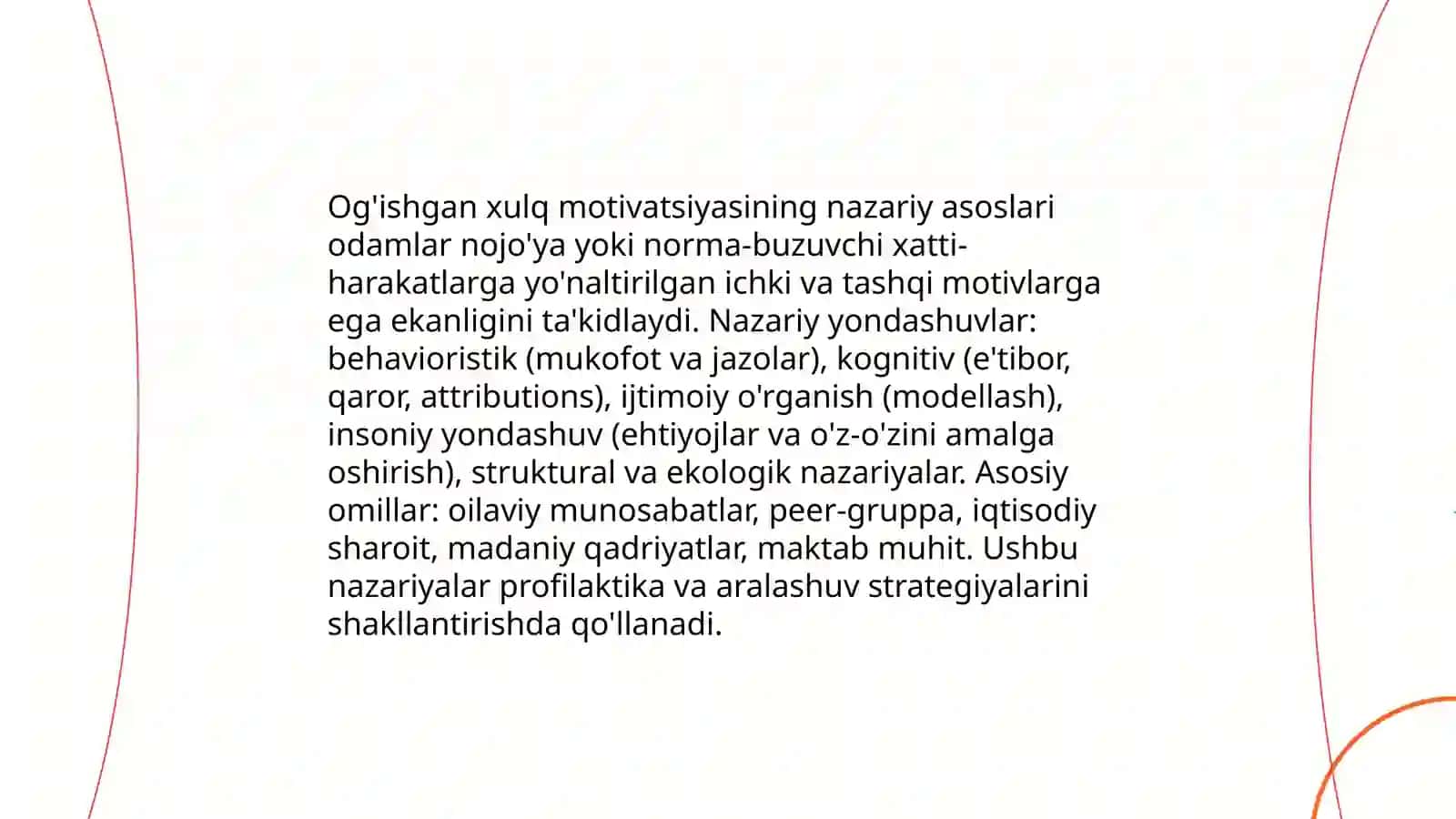 Og'ishgan xulq motivatsiyasi 3