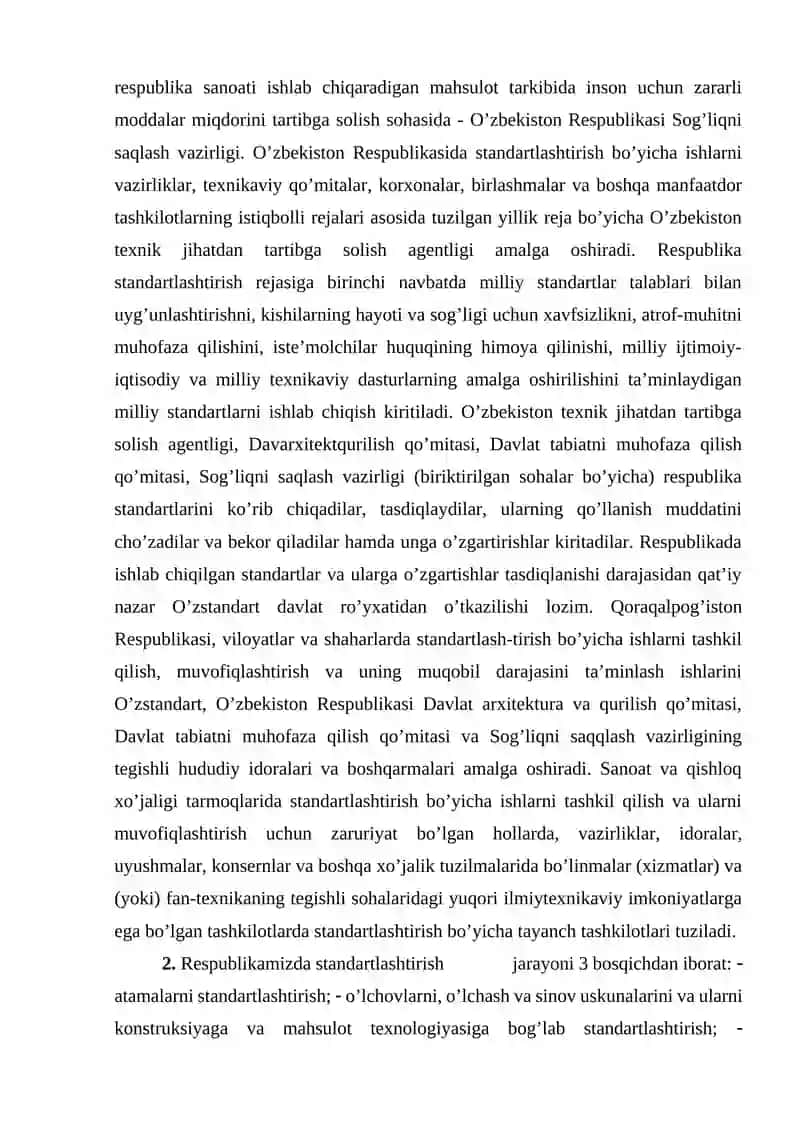 Standartlashtirish usullarini o’rganish 3