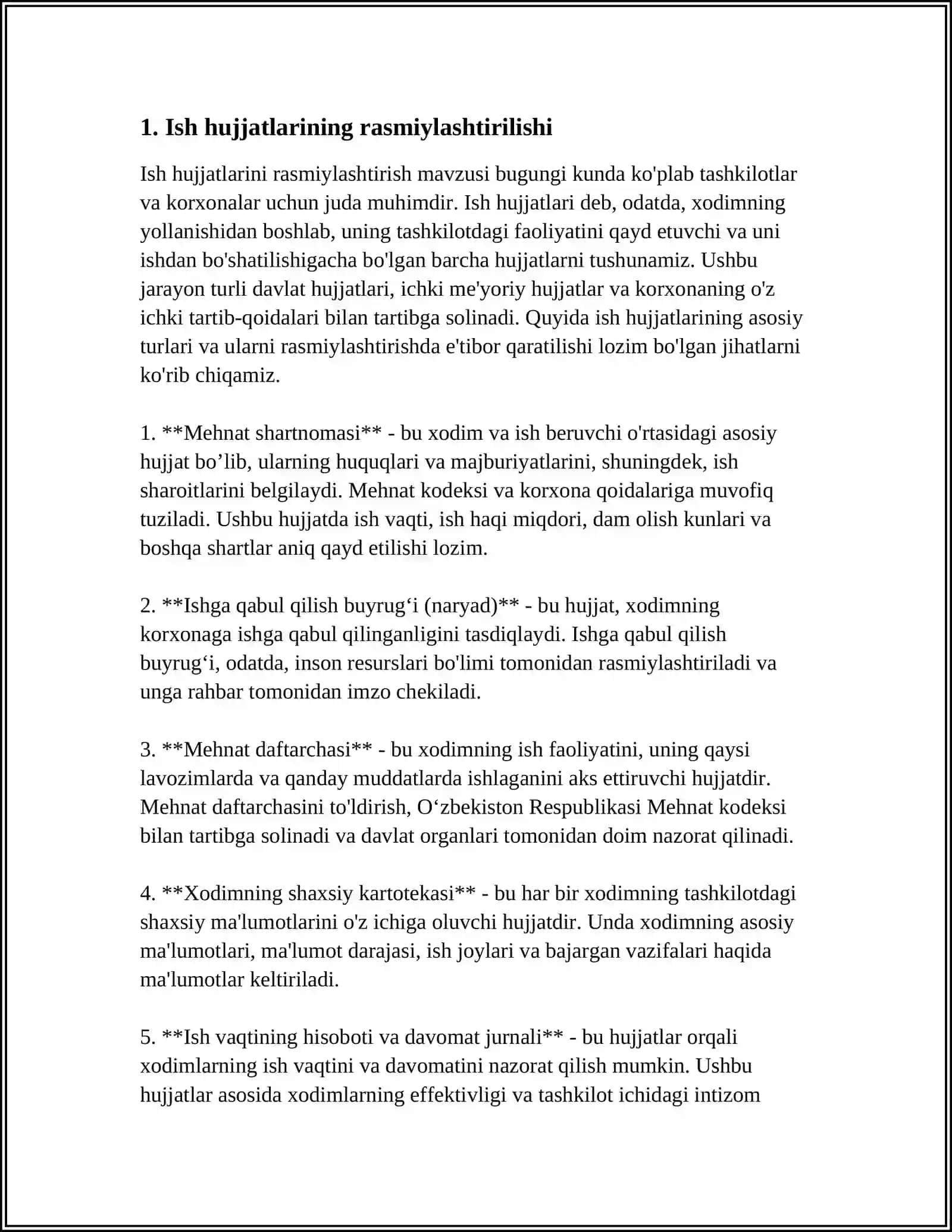 ISH XATLARINI MUVOFIQLASHTIRISH VA IMZOLASH QOIDALARI 3