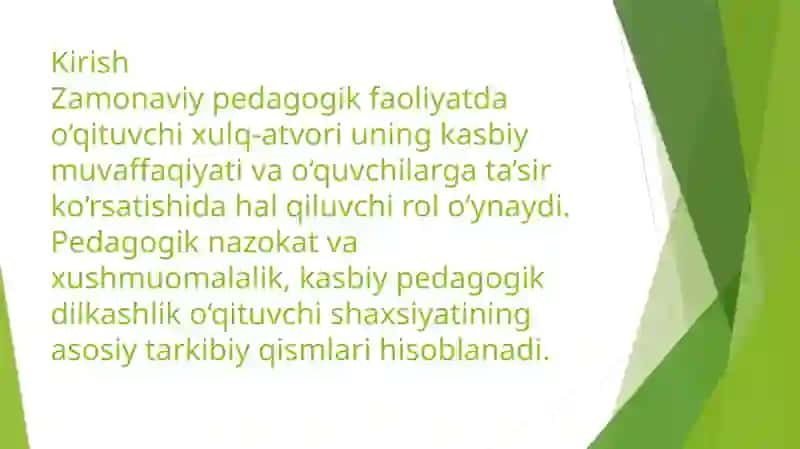 Pedagogik nazokat va xushmuomalalik 3