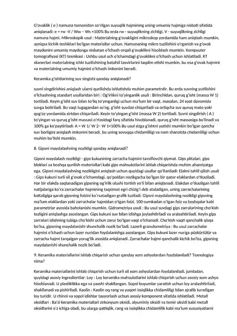Materialning haqiqiy zichligi, aniqlash usullari 3