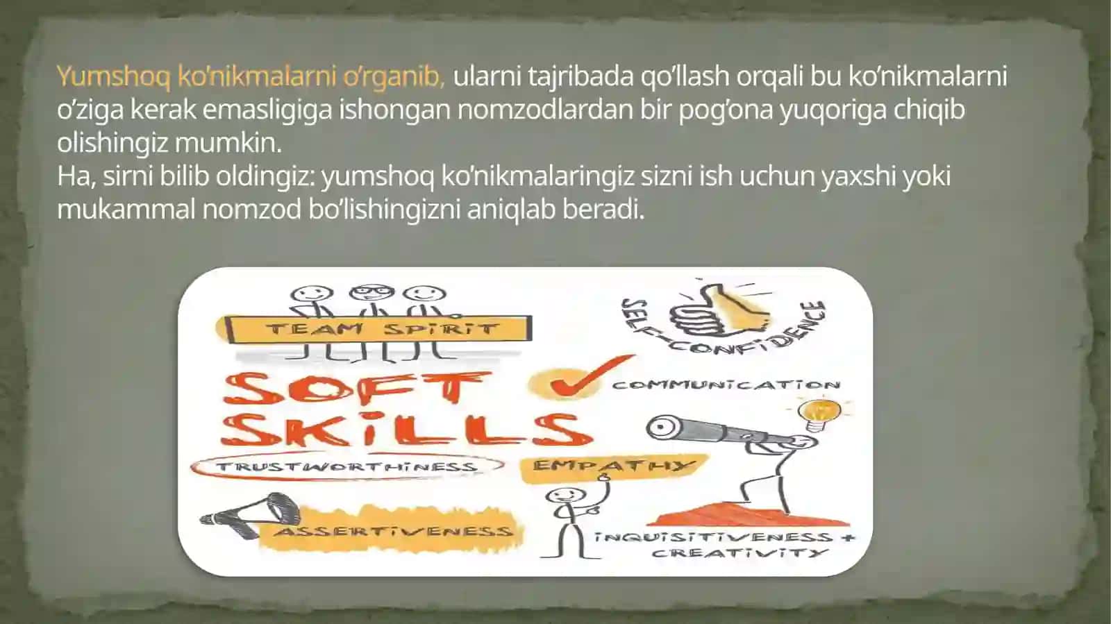 Yumshoq ko’nikmalar (Soft skills) 3
