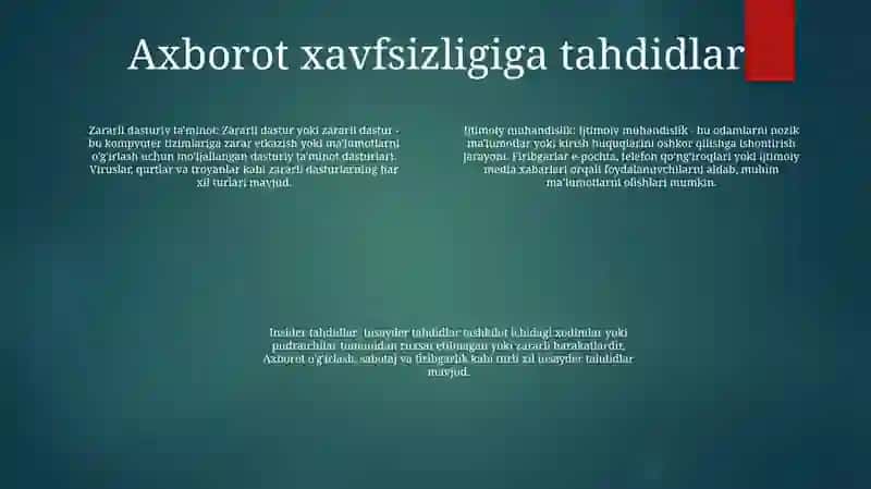 Axborot Xavfsizligi haqida qo'llanma 3