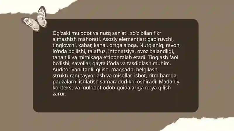 Og'zaki muloqot va nutq san'ati 3