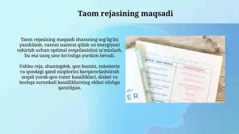 Ovqat ratsiyonini tuzish 3