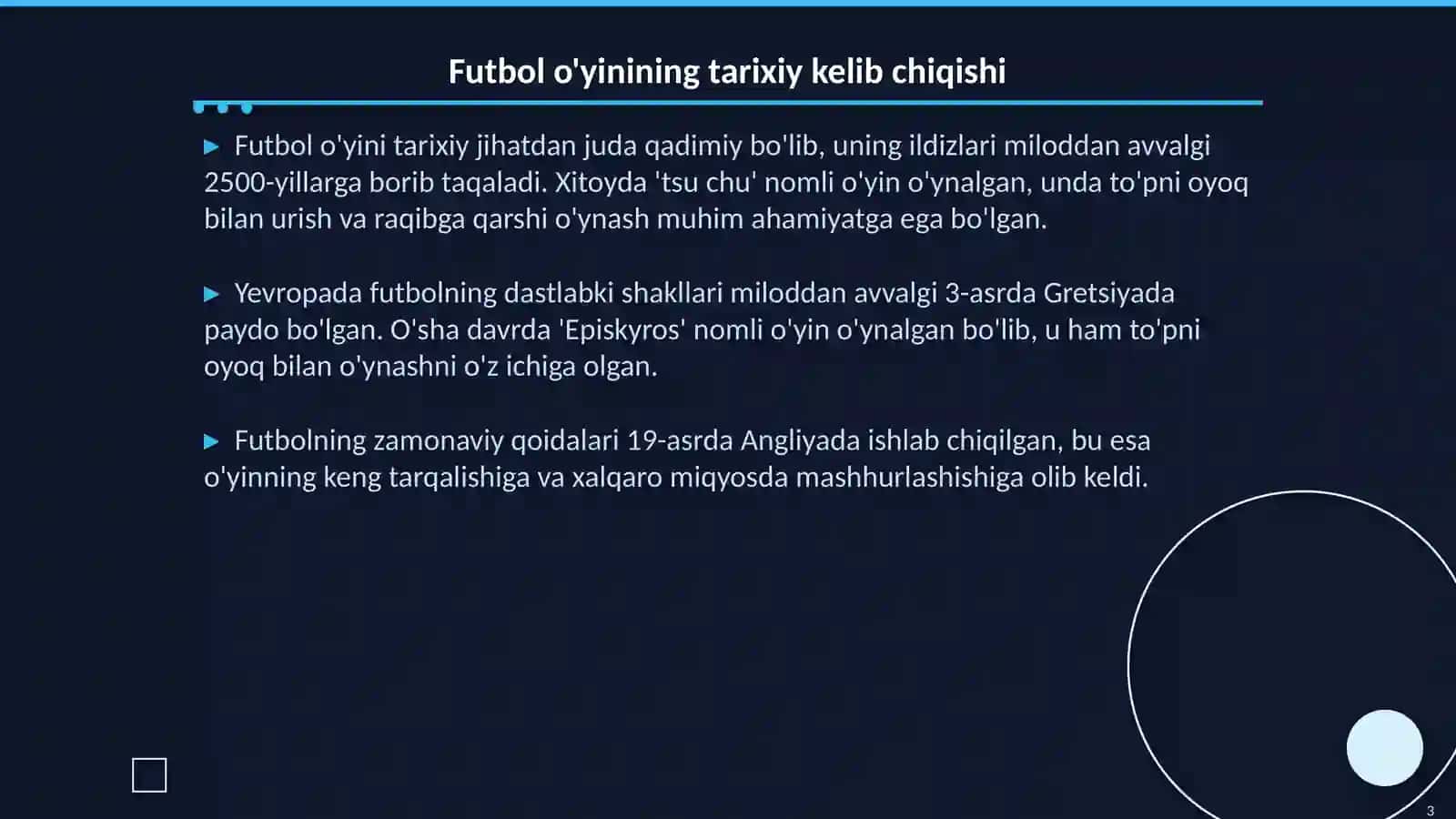 Futbol o'yinining tarixiy kelib chiqishi 3