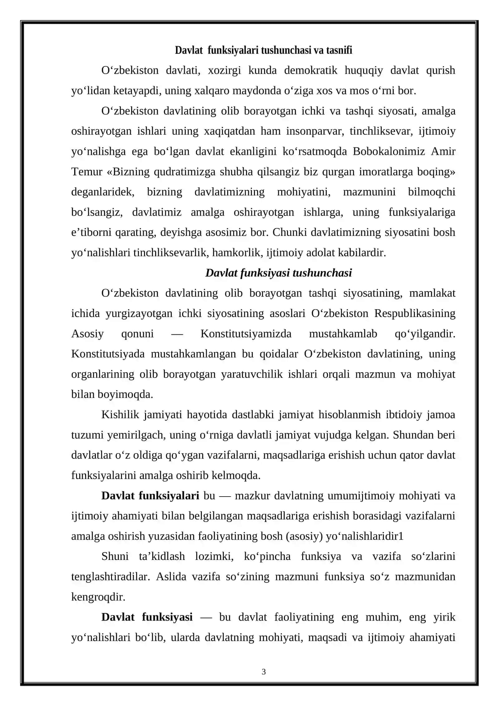 DAVLAT FUNKSIYALARI TUSHUNCHASI VA TASNIFI 3