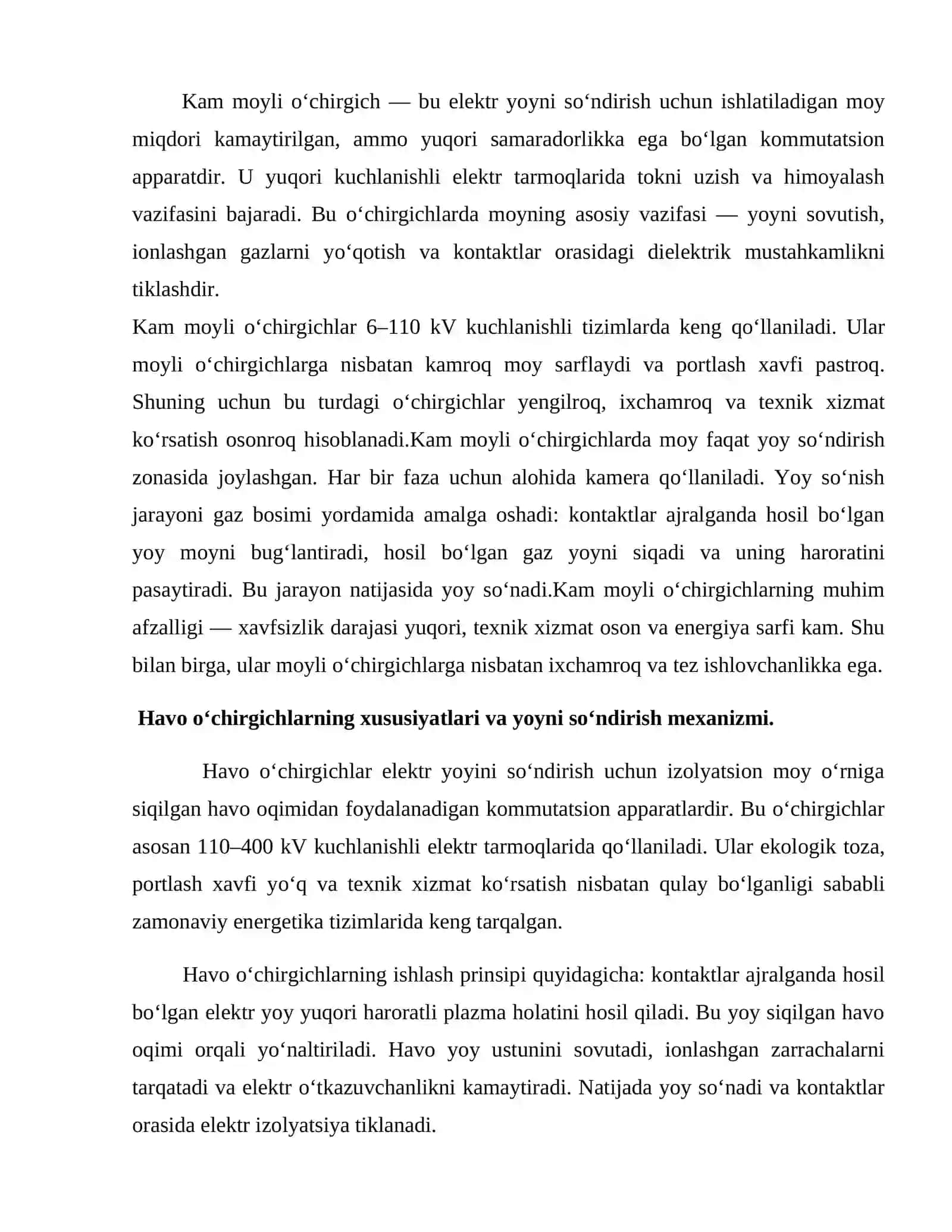 Kam moyli va havo o‘chirgichlar 3