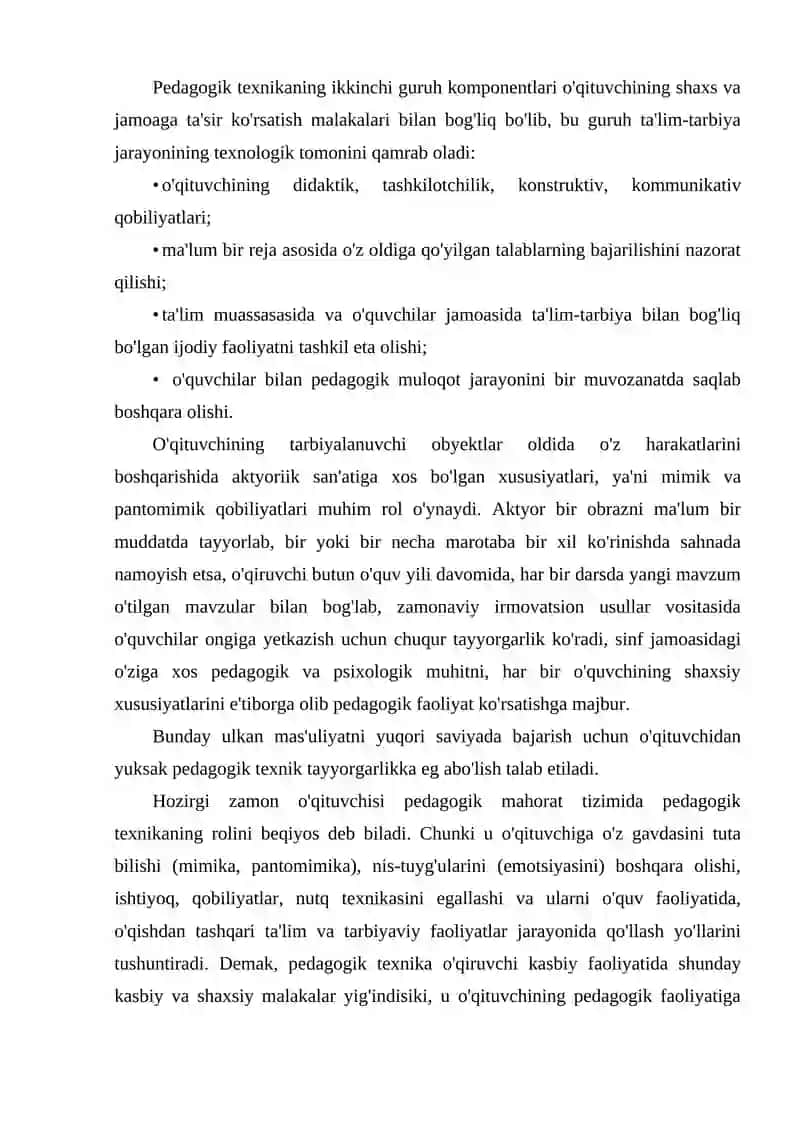 Pedagogik texnikaning ahamiyati 3