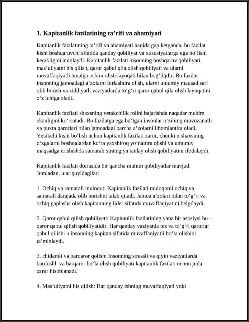 CAPITANLIK FAZILATI 3