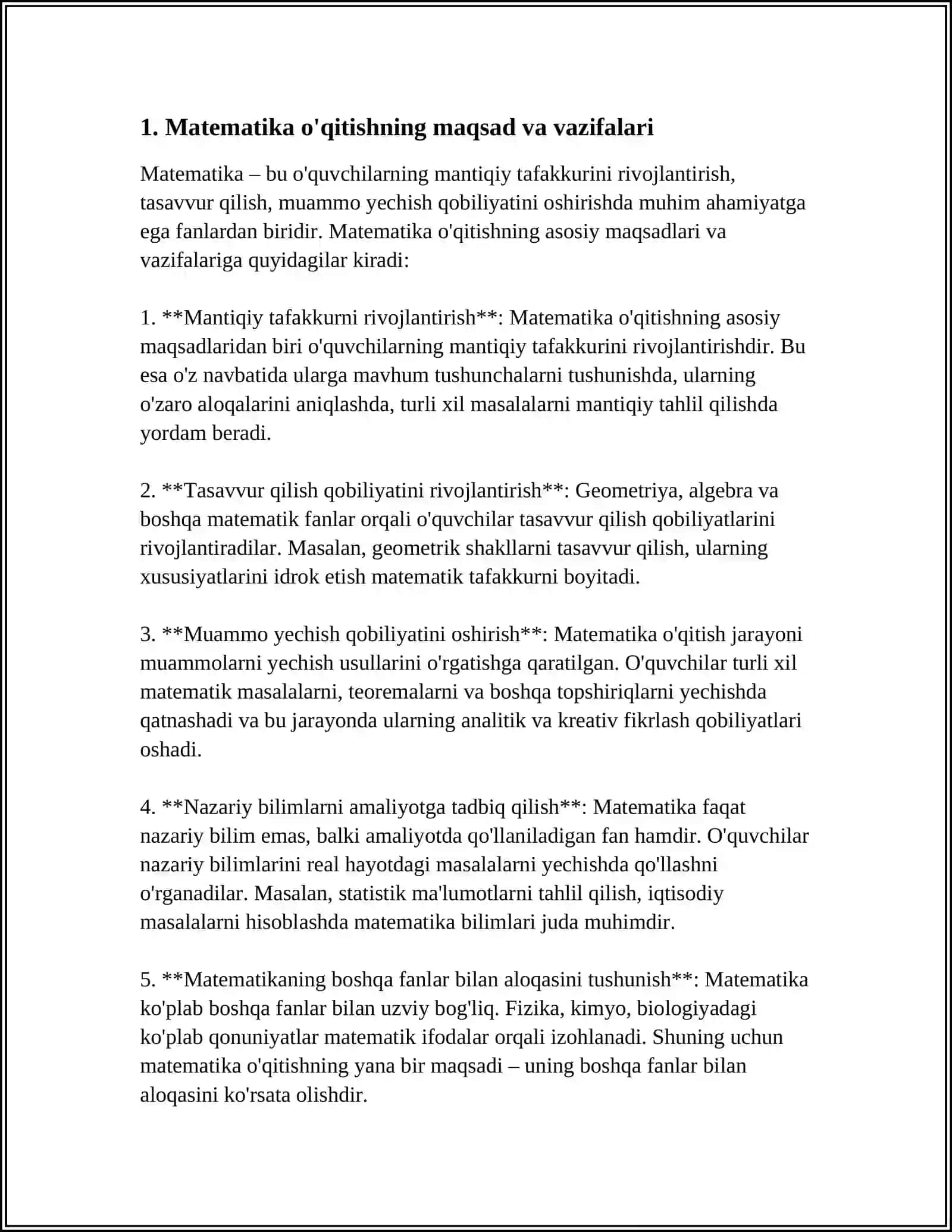 BOSHLANGʻICH SINFDA MATEMATIKA OʻQITISH METODIKASI 3