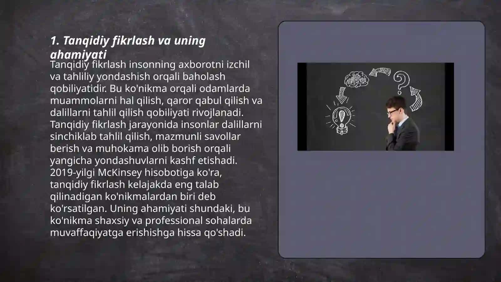 Tanqidiy fikrlash 3