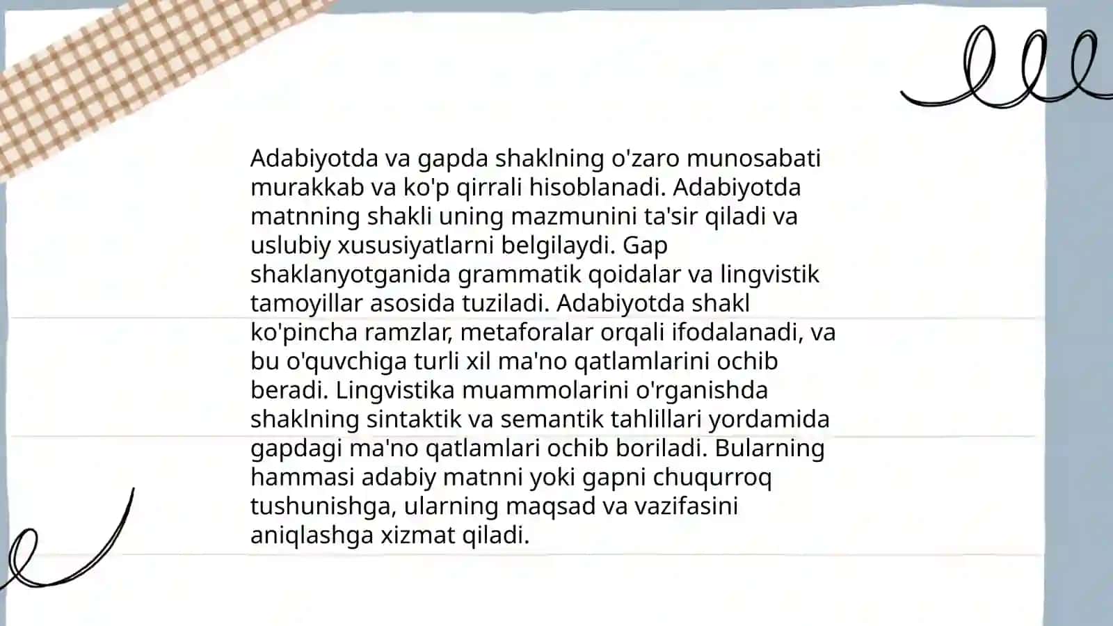 Gapda shakl va mazmun munosabati 3