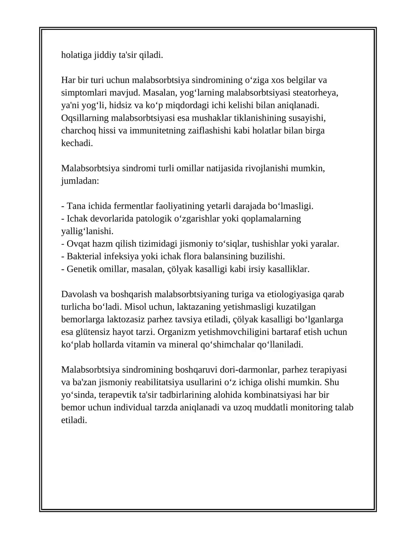 Malabsorbtsiya sindromi 3