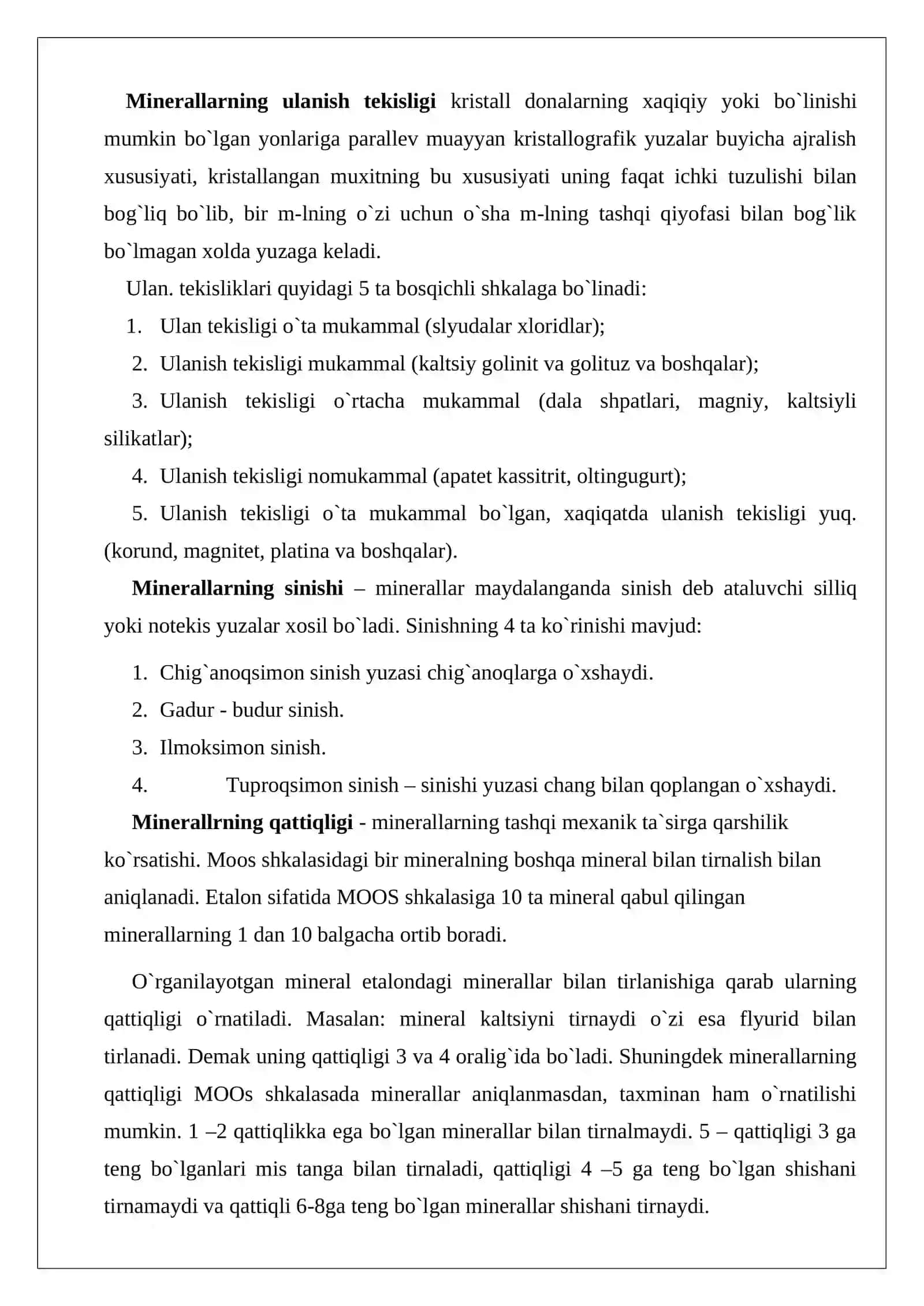 Minerallar ta'snifi bilan tanishish 3