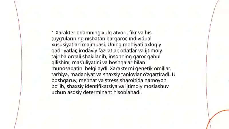 Xarakter haqida tushuncha 3