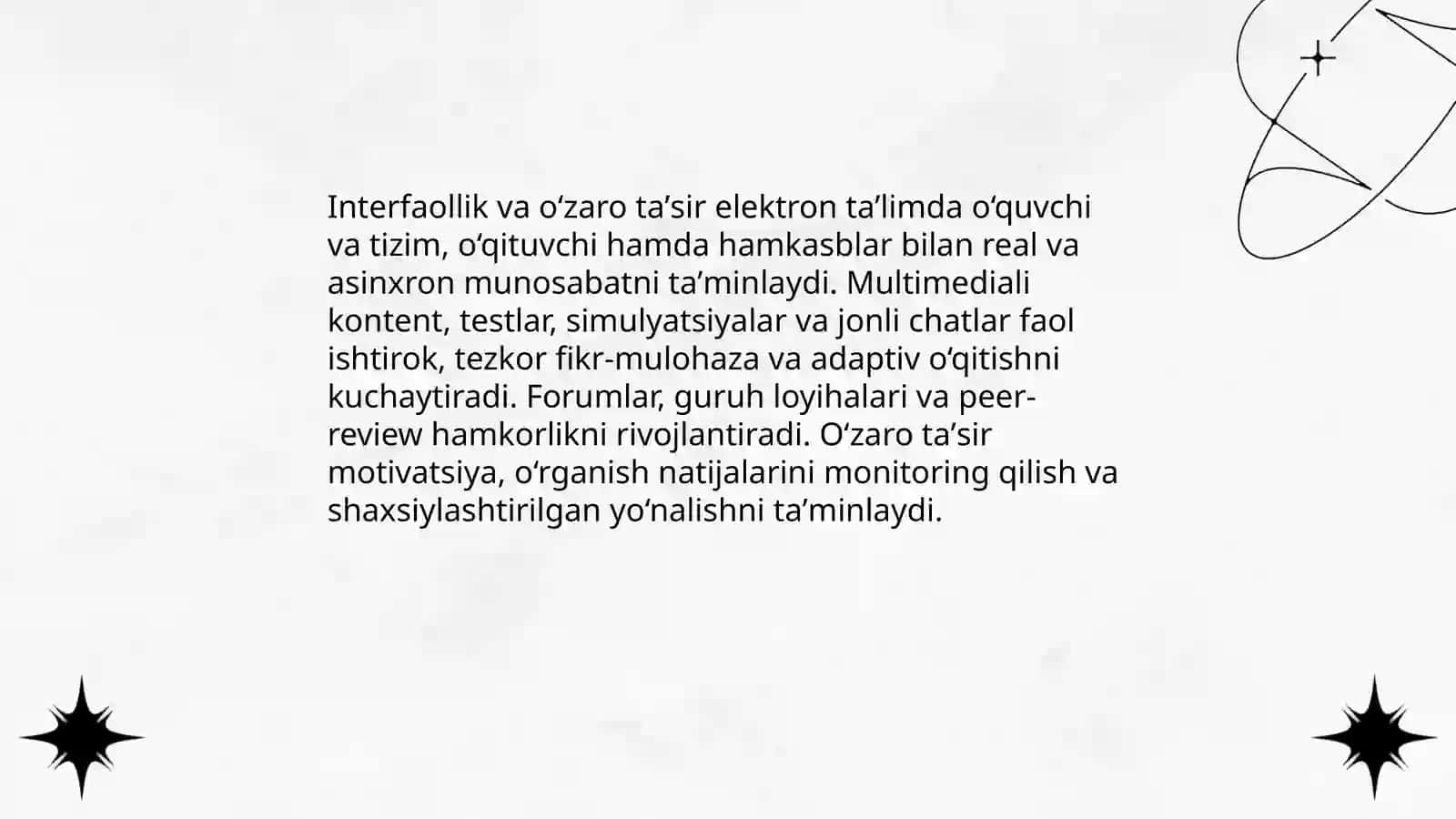 Elektron ta'limning asosiy xususiyatlari 3