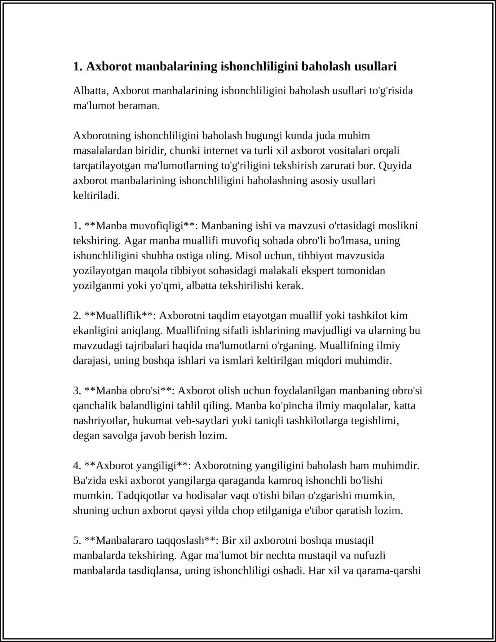 MEDIASAVODXONLIK VAZIFA 3