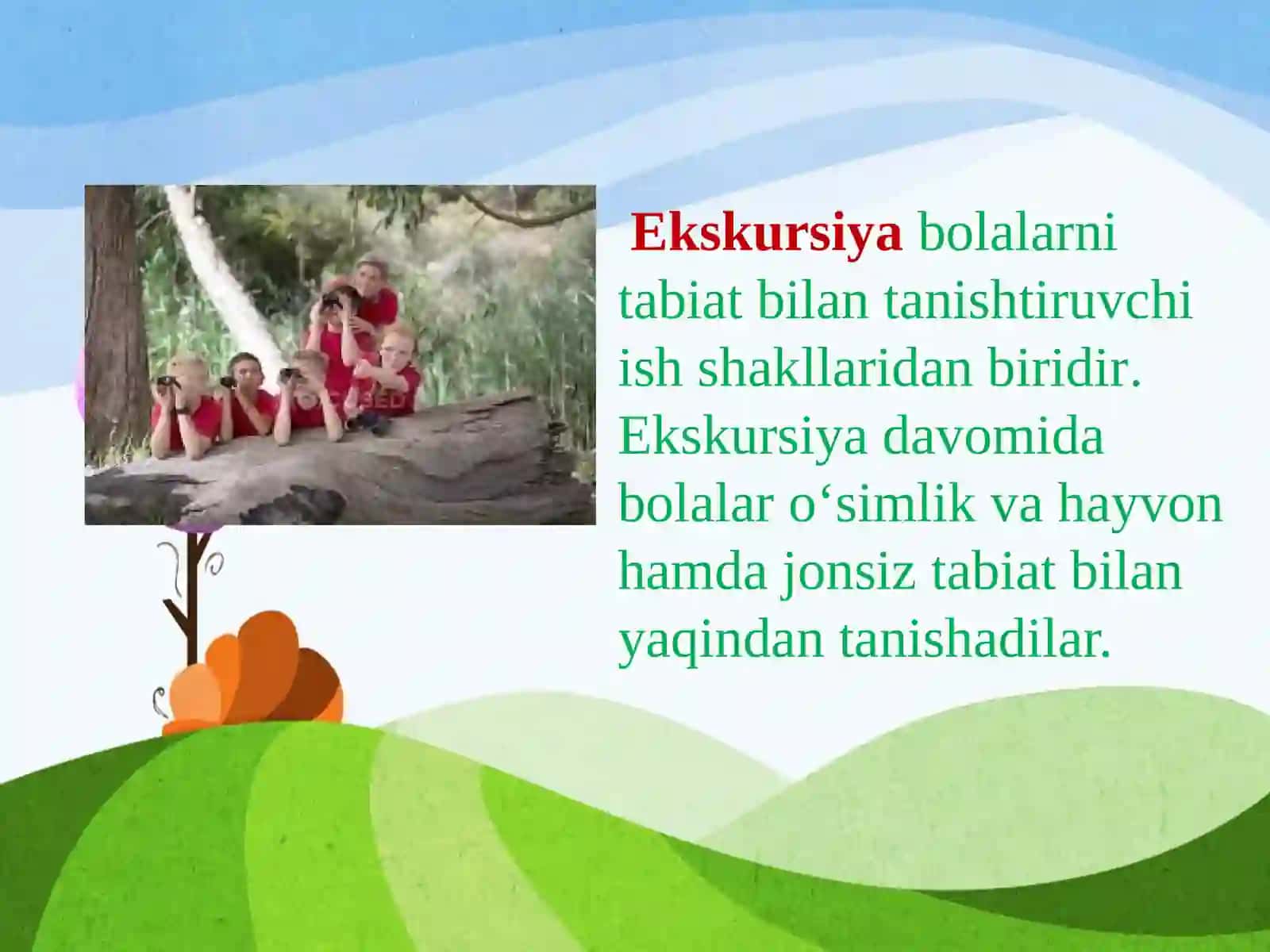 EKSKURSIYA TASHKIL ETISH VA UNI O'TKAZISH METODIKASI 3
