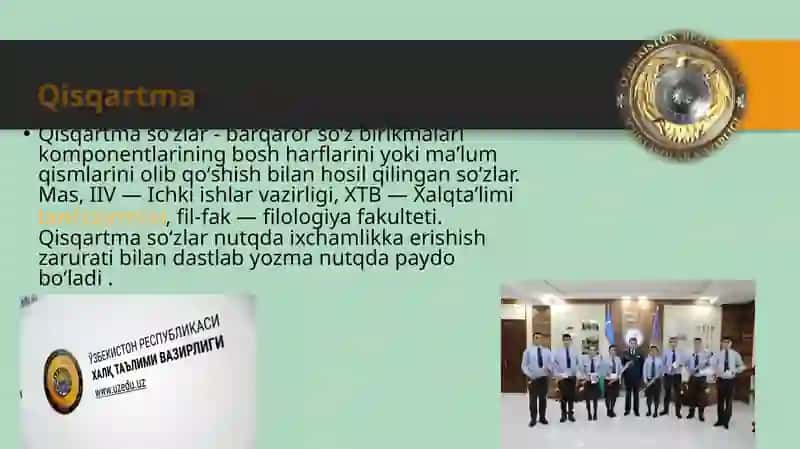Sohaga oid qisqartmalar 3