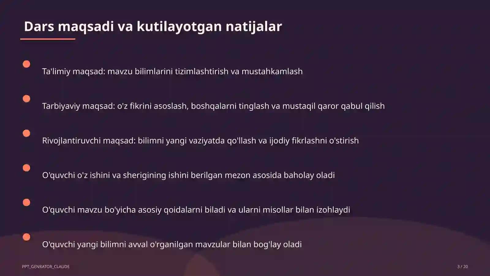 Sog'lom turmush tarzi hayot garovi (7-sinf) 3
