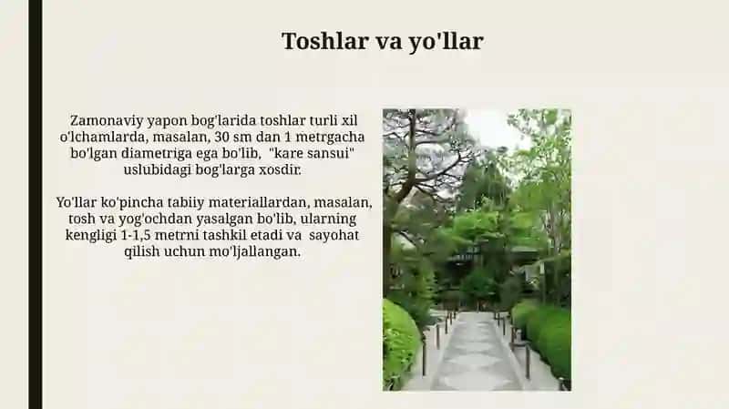 Yaponiyaning zamonaviy bogʻ-parklari 3
