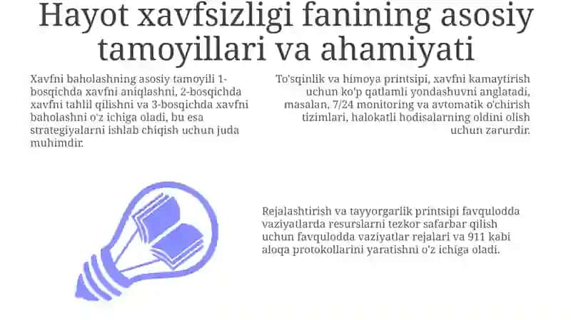 Hayot faoliyati xavfsizligi fanining bugungi kundagi ahamiyati 3