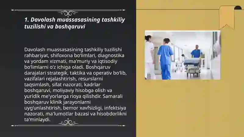 Davolash muassasalarining ishini tashkil etish 3