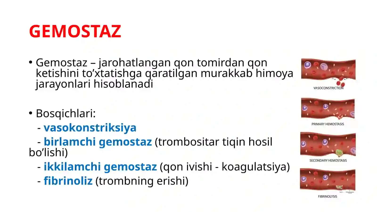 GEMOSTAZ BUZILISHLARIDA QO’LLANILADIGAN DORILAR 3