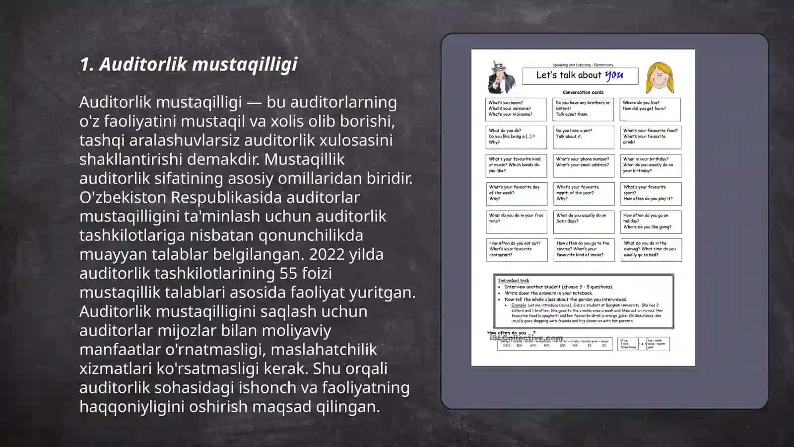 Auditorlik faoliyatining asosiy printsiplari 3