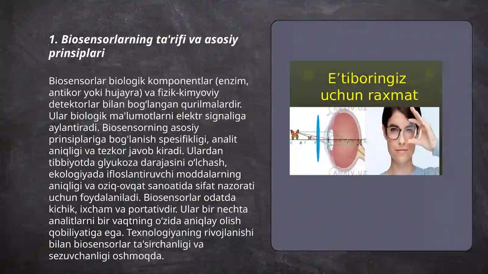 Biosensorlar va ularning ahamiyati 3